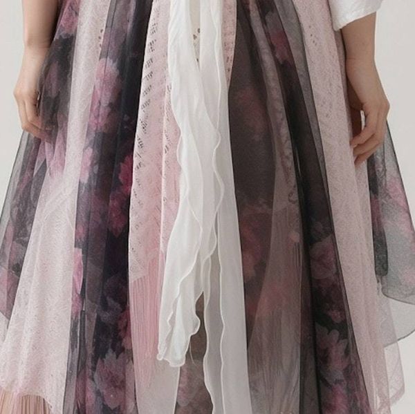 Alternate image for Ethereal Layered Bohemian Dress with Fringe Details