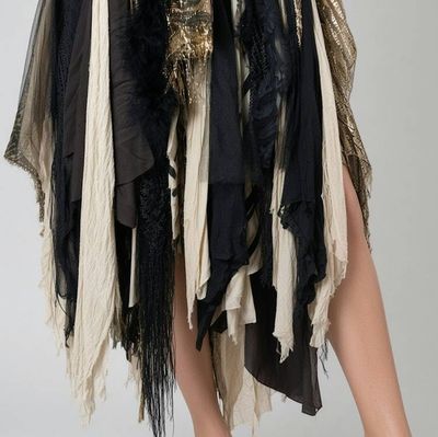Alternate image for Steampunk Victorian Gothic corset costume with tattered skirt