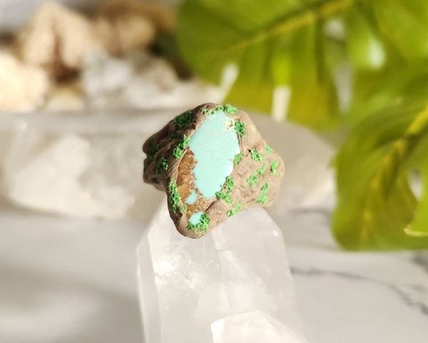 Alternate image for Turquoise Polymer Clay and Stainless Steel Ring