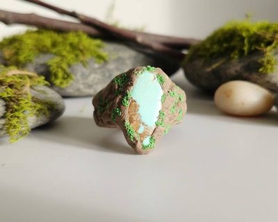 Alternate image for Turquoise Polymer Clay and Stainless Steel Ring