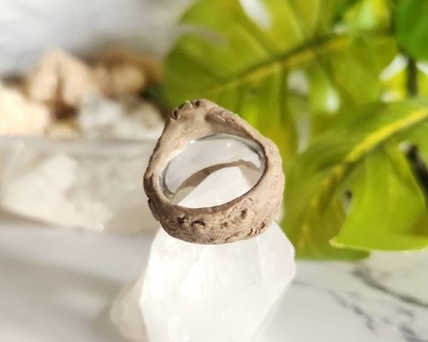Alternate image for Turquoise Polymer Clay and Stainless Steel Ring