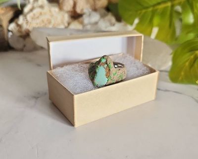 Alternate image for Turquoise Polymer Clay and Stainless Steel Ring