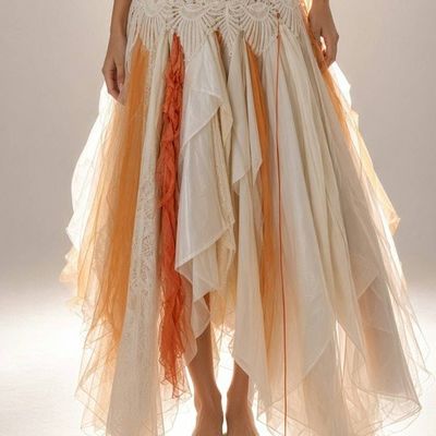 Alternate image for Handcrafted Crochet Boho Maxi Dress with Asymmetric Hem