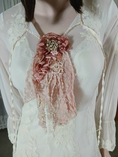 Alternate image for Handmade fabric Bohemian style brooch