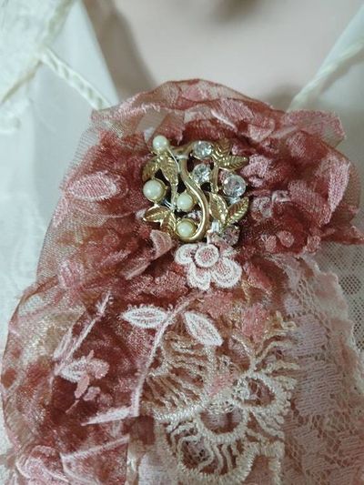 Alternate image for Handmade fabric Bohemian style brooch