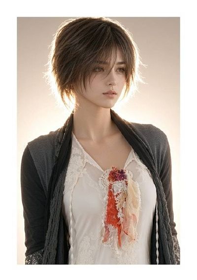 Primary image for Handcrafted orange and ivory lace floral brooch with lace and edging embellishments