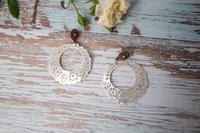 Alternate image for Moonlit Garden Carved Mother-of-Pearl Earrings