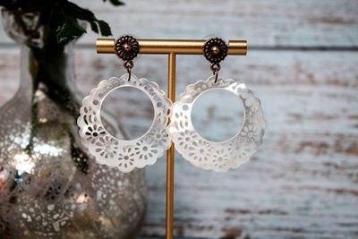 Alternate image for Moonlit Garden Carved Mother-of-Pearl Earrings