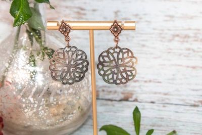 Alternate image for Celtic Moonlight Black Lip Mother-of-Pearl Earrings