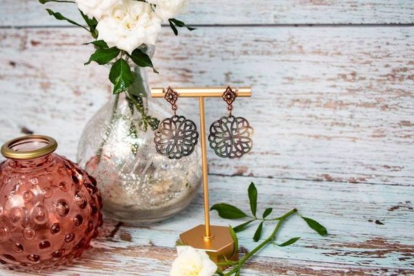 Alternate image for Celtic Moonlight Black Lip Mother-of-Pearl Earrings