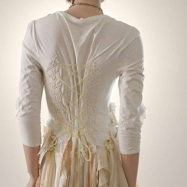 Alternate image for Handcrafted Fairy-Tale Dress with Tattered Hem and Embroidered Details