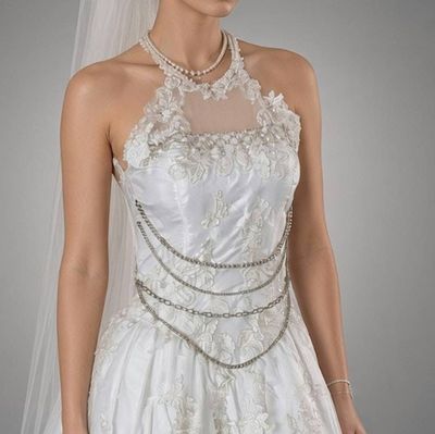 Alternate image for Handcrafted Ethereal White Wedding Dress with Dramatic Top Hat and Veil