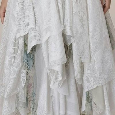 Alternate image for Handkerchief Hem Bohemian Dress with Lace and Embroidered Details