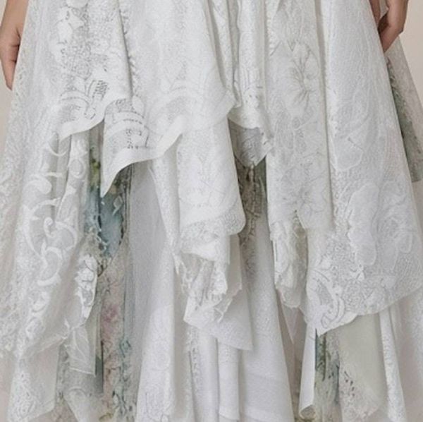 Alternate image for Handkerchief Hem Bohemian Dress with Lace and Embroidered Details