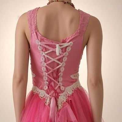 Alternate image for Handcrafted pink fairy dress and layered tulle skirt