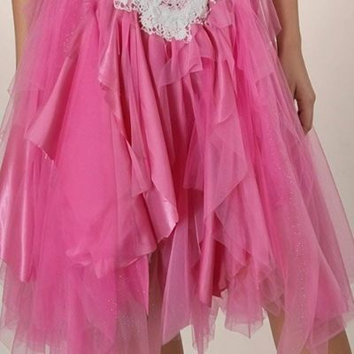 Alternate image for Handcrafted pink fairy dress and layered tulle skirt