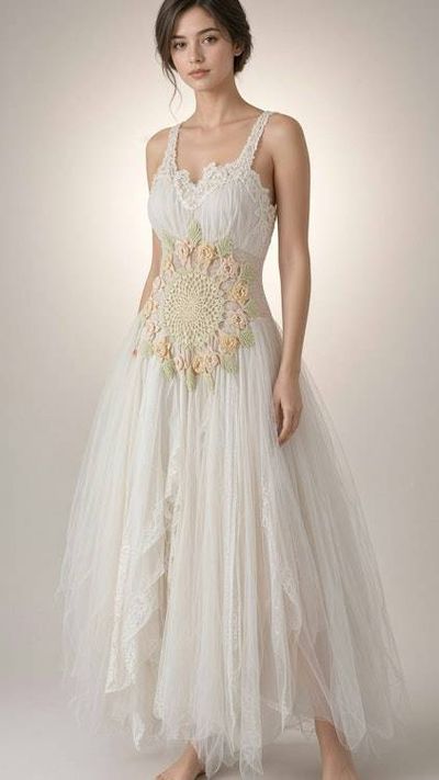 Alternate image for Ethereal Embroidered Tulle Ball Gown with Floral Appliqué Details