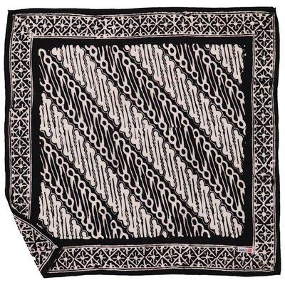 Alternate image for Hand Dyed Batik Bandana, 100% Soft Cotton, Liris in Black, White, Monochromatic