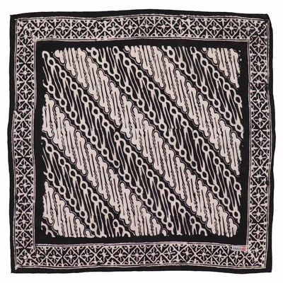 Alternate image for Hand Dyed Batik Bandana, 100% Soft Cotton, Liris in Black, White, Monochromatic