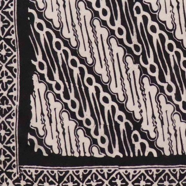 Alternate image for Hand Dyed Batik Bandana, 100% Soft Cotton, Liris in Black, White, Monochromatic