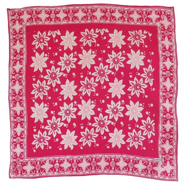 Alternate image for Hand Dyed Batik Bandana, 100% Soft Cotton, Garnet Petal, Pink, Red