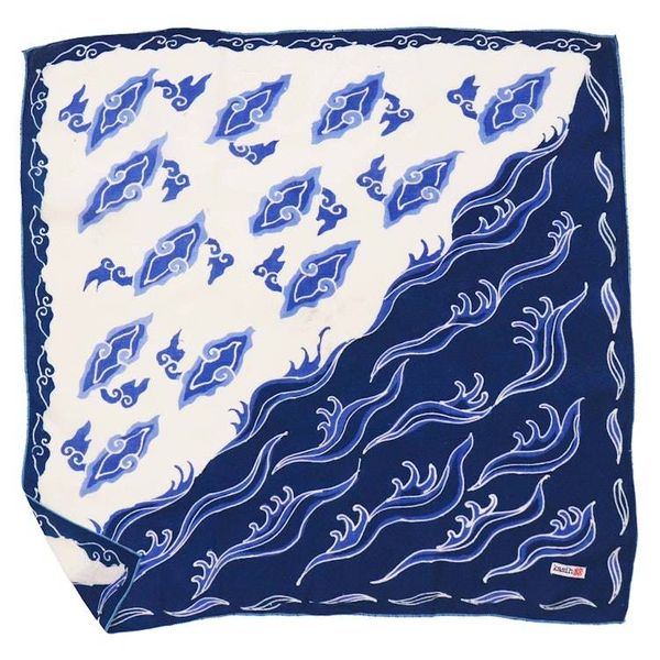 Alternate image for Fully Hand Drawn Batik Tulis Bandana, Floating on Water