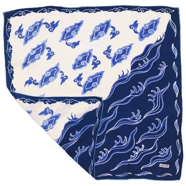 Alternate image for Fully Hand Drawn Batik Tulis Bandana, Floating on Water