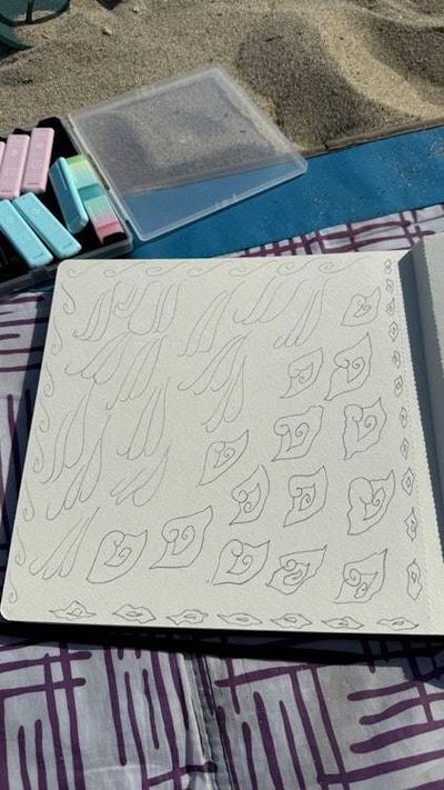Alternate image for Fully Hand Drawn Batik Tulis Bandana, Floating on Water