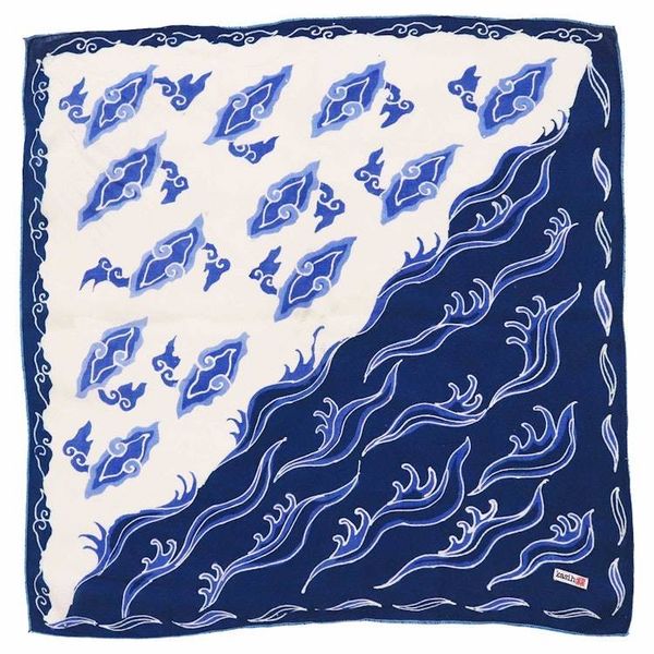 Alternate image for Fully Hand Drawn Batik Tulis Bandana, Floating on Water