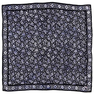 Alternate image for Large 39 Hand Dyed Batik Bandana, 100% Soft Cotton, Boulder in Black and Navy Blue