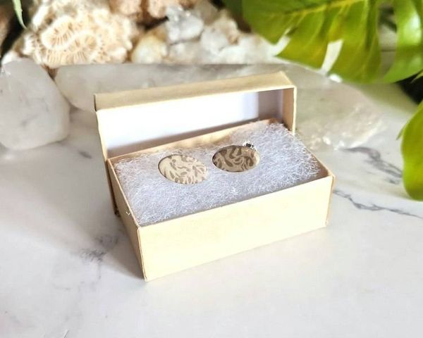 Alternate image for Animal Print Glow in the Dark Stud Earrings