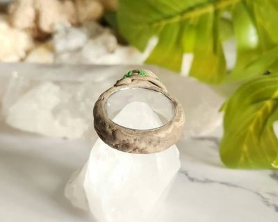 Alternate image for Pink Tourmaline Polymer Clay and Stainless Steel Ring
