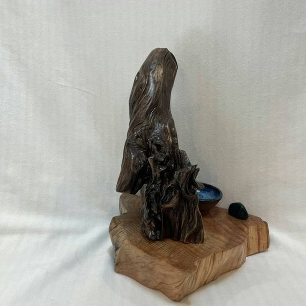 Alternate image for ‘Wolf Evening Star Protector‘ Hand-Shaped Nature Art From a Vintage Tree Root