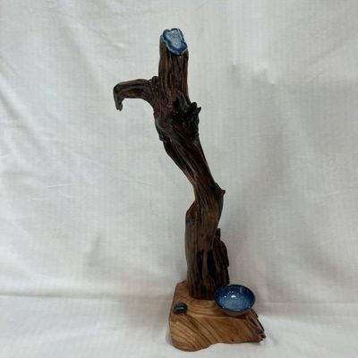 Primary image for ‘Snake Evening Star Protector Hand-Shaped Nature Art From a Vintage Tree Root