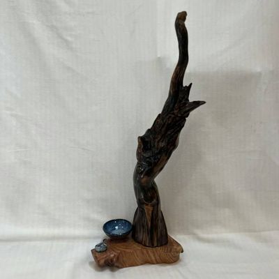 Alternate image for ‘Mountain Lion Evening Star Protector Hand-Shaped Nature Art From a Vintage Tree Root
