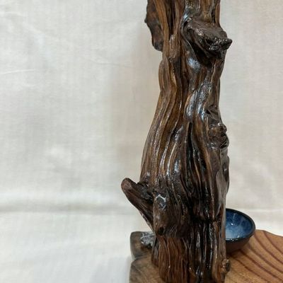 Alternate image for ‘Bear Evening Star Protector Hand-Shaped Nature Art From a Vintage Tree Root