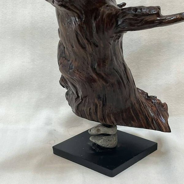 Alternate image for ‘Bob Cat Evening Star Protector’ Hand-Shaped Nature Art From a Vintage Tree Root