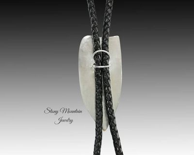 Alternate image for Designer Wedding Bolo Tie, Unique Modern Custom Shattuckite Wedding Bolo Tie, Sterling Silver Bolo Ties for Men or Women, Western Tie