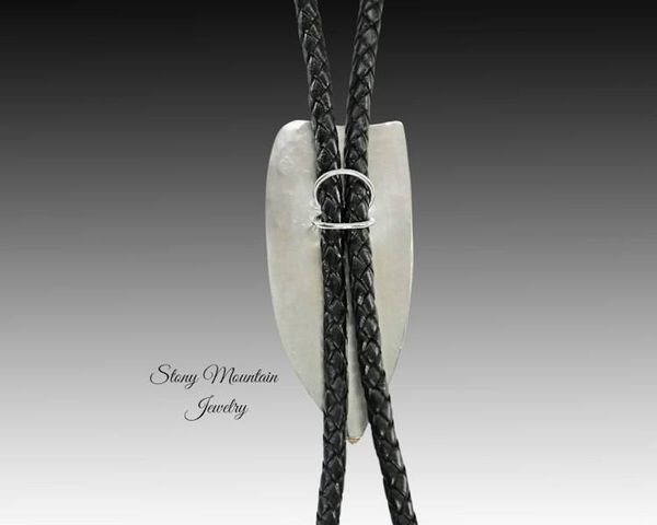 Alternate image for Designer Wedding Bolo Tie, Unique Modern Custom Shattuckite Wedding Bolo Tie, Sterling Silver Bolo Ties for Men or Women, Western Tie