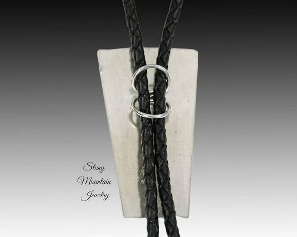 Alternate image for Turquoise Inlay Bolo Tie, Custom Designer Bolo Tie with Kingman Turquoise, Sugilite & Aurora Opal, One of a Kind Wedding Bolo Tie