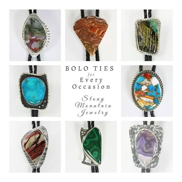 Alternate image for Unique Custom Wedding Bolo Tie, Modern One of a Kind Handcrafted Malachite Designer Bolo Tie Necklace, Sterling Silver Bolo Ties for Men or Women