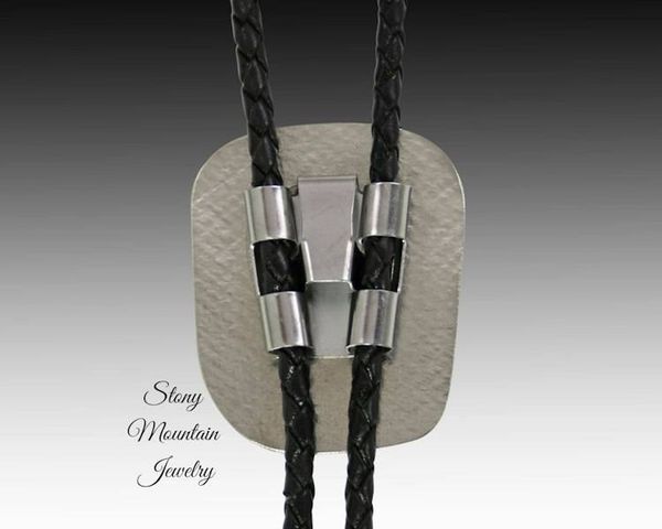Alternate image for Custom Spiny Oyster Turquoise Bolo Tie in Nickel Silver, Unique Handcrafted Wedding Bolo Tie Necklace