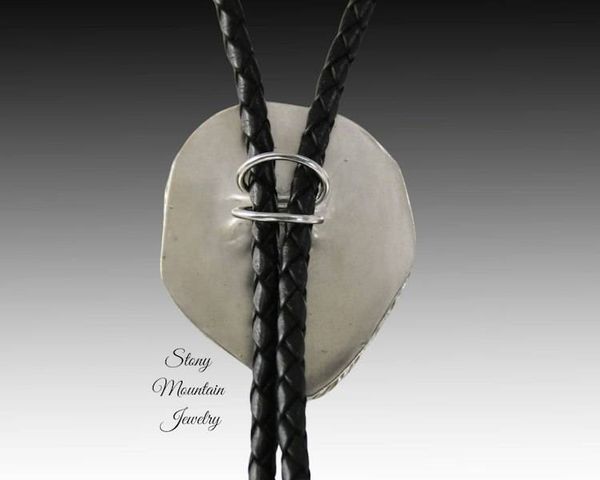 Alternate image for Turquoise Bolo Tie, Unique Blue Horse Turquoise Custom Wedding Bolo Tie, Handcrafted Sterling Silver Western Bolo Tie for Men & Women