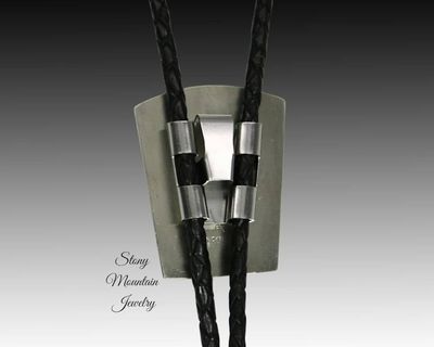 Alternate image for Kingman Turquoise Bolo Tie in Nickel Silver, Unique Handcrafted Wedding Bolo Tie, The Maverick Collection