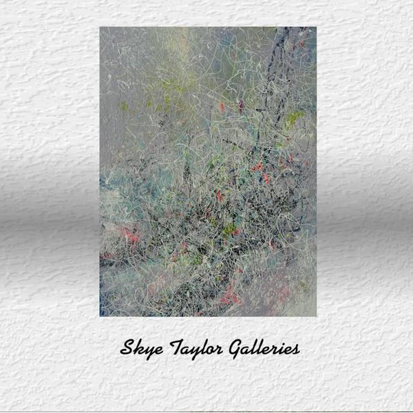 Alternate image for Balcony with a View - 30 x 40 Original Jackson Pollock Inspired Abstract Acrylic Drip Painting