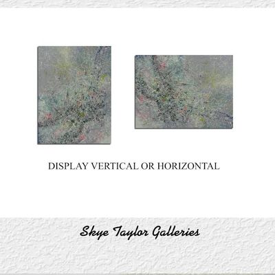 Alternate image for Balcony with a View - 30 x 40 Original Jackson Pollock Inspired Abstract Acrylic Drip Painting