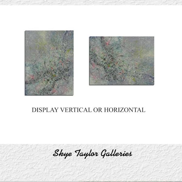 Alternate image for Balcony with a View - 30 x 40 Original Jackson Pollock Inspired Abstract Acrylic Drip Painting