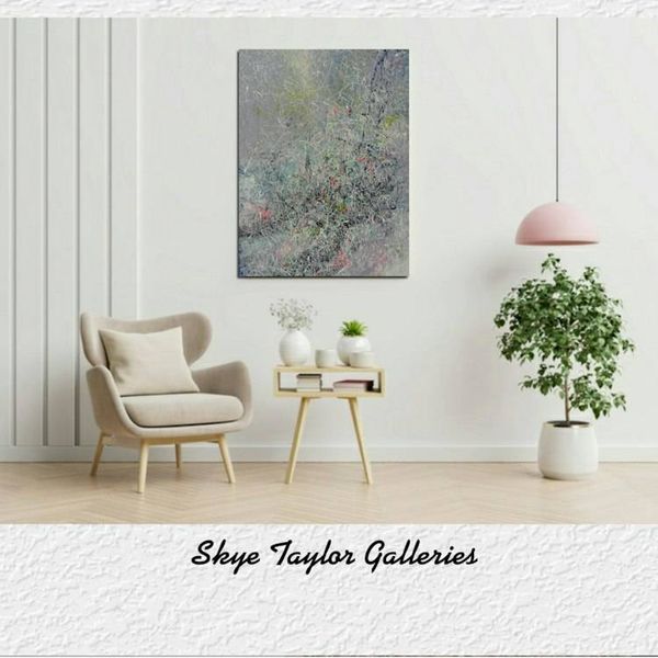 Alternate image for Balcony with a View - 30 x 40 Original Jackson Pollock Inspired Abstract Acrylic Drip Painting
