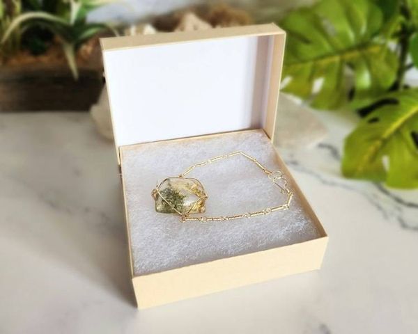 Alternate image for Moss and Resin Gold Colored Sterling Silver Bracelet
