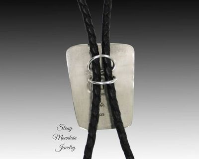 Alternate image for Handmade Inlay Bolo Tie, with Turquoise, Sugilite, Lapis and Tennessee River Pearl, Custom Designer Bolo Tie, One of a Kind Wedding Bolo Tie